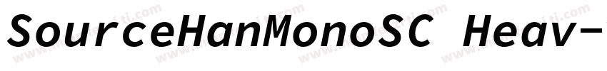 SourceHanMonoSC Heav字体转换